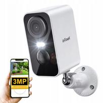 Lauko WiFi IP kamera, 3MP, veikia su baterija, su mikrofonu, įrašymas per WiFi