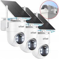 Lauko besisukanti saulės kamera, belaidė, 2K, 3MP, 2.4 GHz, 3 vnt.