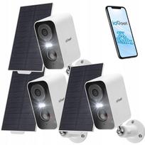Lauko saulės kamera su belaidžiu mikrofonu, WiFi, IP, 2K, 3MP, 4x priartinimas, 3 vnt.