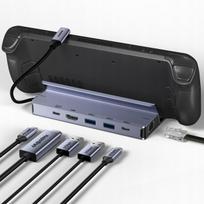 Dokavimo stotelė Benfei 6-in-1 Steam Deck: HDMI 4K 60Hz, RJ45, 100W PD