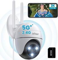 Lauko išmanioji WiFi IP kamera, 2K, 3MP, 4x priartinimas, judesio aptikimas, 32GB