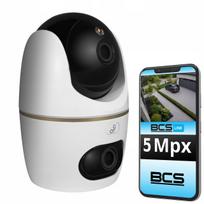 Vaizdo auklė BCS WiFi, 5 Mpx, su garso ir verkimo aptikimu, pasukama