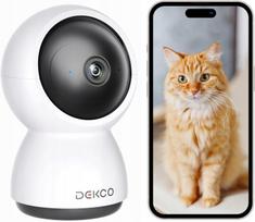 Vidaus IP kamera DEKCO 2K, WiFi, naktinis matymas, 360°, dvikryptis ryšys