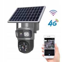 Lauko saulės kamera 4G LTE, 4K, 6MP, dvipusis garsas