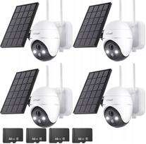 Lauko sukiojama WiFi IP kamera SOLAR 5MP, 4 vnt., su SD kortelių palaikymu