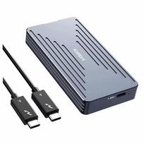 SSD dėklas M.2 NVMe, USB 4.0, Thunderbolt 4, aliuminis, su silikonu