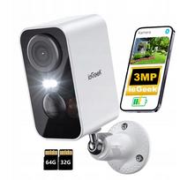 Belaidė 2K WiFi kamera su įkraunama baterija, 3MP, atminties kortelės palaikymas