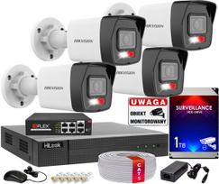 Vaizdo stebėjimo kamerų rinkinys HIKVISION 4Mpx su PoE ir IP įrašymo įrenginiu, peržiūra internetu