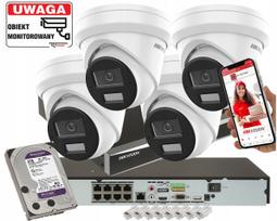 IP kamerų rinkinys Hikvision 4 x DS-2CD2383G2-LI2U, 8 MP