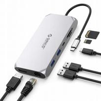 Dokavimo stotelė ORICO USB-C 12in1 su HDMI 4K 60Hz, DisplayPort, RJ45, PD 100W, USB-A