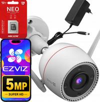 Lauko WiFi kamera EZVIZ H3c 5MP su spalvotu aptikimu ir 128GB kortele