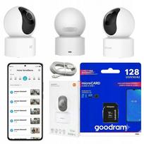 Vidaus Wi-Fi kamera su sukiojama galvute ir 128GB GOOODRAM atminties kortele