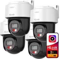 IP kameros rinkinys HiLook Hikvision, 4 vnt., 4 Mpx, su garsu, PTZ-N4MP-P