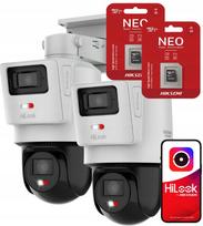 Sukiojama vaizdo stebėjimo kamera HiLook Hikvision TrandemVu 4MP Dual PTZ-D4 su 64GB kortele