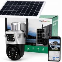 Lauko saulės kamera su WiFi, 4K 8MP, dviguba PTZ, IR LED, valdymas programėle