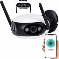 Lauko IP WiFi kamera, 180° kampas, 2x 2MP, 4x priartinimas, 2in1