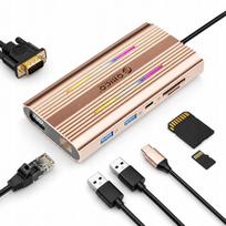 Dokavimo stotelė Orico 12in1 USB-C, HDMI 4K, VGA, RJ45, Micro SD, PD 100W