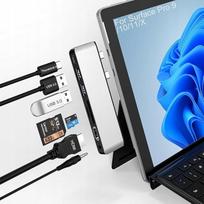 Doko stotelė HUB 7in2 Microsoft Surface PRO 9/X su HDMI ir Thunderbolt USB R1