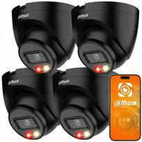 IP kamera DAHUA IPC-HDW1439V-A-IL-0280B, 4MP, juoda, IP67, AI funkcijos, 4x stebėjimas