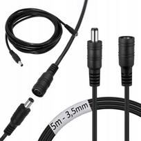 Maitinimo prailginimo laidas IP kameroms, 5 m, DC 12V, 3,5 mm