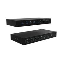 USB-C KVM dokas i-tec, 3 įrenginiai, 2x HDMI 4K, PD 92W