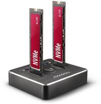Išorinė stotelė AXAGON ADSA-M2C, USB-C 3.2 Gen 2, 2x M.2 NVMe SSD