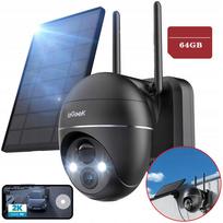 Lauko IP kamera 2K 3MPX, 4x priartinimas, Full HD, 64GB SD, saulės baterija, WiFi