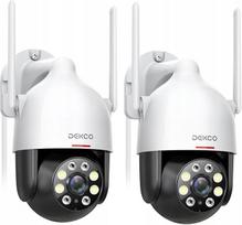 Lauko WiFi kamera DEKCO 2K 3MP, su 350° stebėjimu, naktiniu matymu iki 30 m