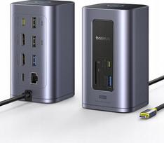 Dokas Baseus NU1 Air Spacemate USB-C, 11 jungčių, 2x HDMI, RJ45, PD 100W