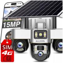 Lauko saulės kamera 4K, 3 pasukami objektyvai, 15MP, 4G bevielė