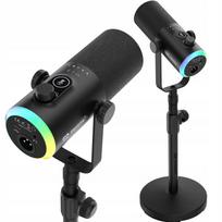 Dinaminis mikrofonas MOZOS GM-ONE Black, USB/XLR, su RGB LED, žaidimams