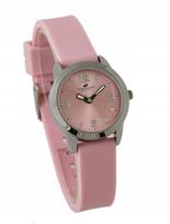 Moteriškas laikrodis su rožine gumine apyranke Timemaster 185/07
