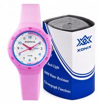 Vaikiškas laikrodis XONIX, rožinis, analoginis, 10 ATM, apšvietimas, ACB 002