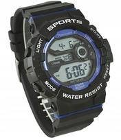 Vaikiškas sportinis laikrodis Timemaster 008/12, atsparus vandeniui 10 ATM, LCD ekranas