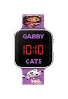 Vaikiškas laikrodis su LED, Disney Gabby's Dollhouse, violetinis