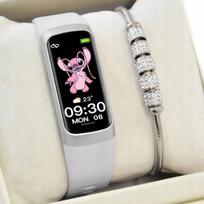 Vaikiškas išmanusis laikrodis ir apyrankė SMARTWATCH AMOLED, žingsniamatis, pulsas, termometras