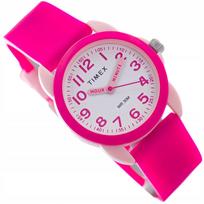Vaikiškas laikrodis TIMEX TW2W92200, rožinis dirželis, mokomasis