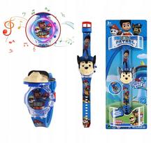 Vaikiškas laikrodis su muzika ir LED, Paw Patrol Chase