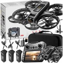 Dronas su HD kamera, LCD ekranu, 3 baterijomis, brushless varikliu, WiFi, 145 g