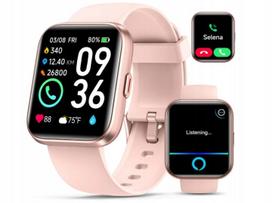 Išmanusis laikrodis ID208 Plus, rožinis, Alexa, Bluetooth, 1.8", 5ATM, 100 režimų