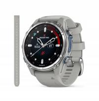 Sportinis laikrodis Garmin Descent Mk3 43 mm, nerūdijančio plieno korpusas, silikoninė apyrankė