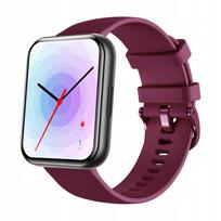 Išmanusis laikrodis Bemi Exo juodas, su raudona silikonine apyranke, 1.91″