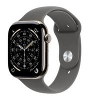 Išmanusis laikrodis Apple Watch Series 11, 46 mm, titano korpusas, pilka gumine apyranke (M/L)