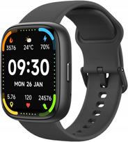 Išmanusis laikrodis BLACK, Bluetooth, širdies ritmo jutiklis, atsparus vandeniui IP68