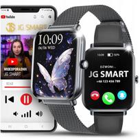 Išmanusis laikrodis moterims Watch Menu PL, 2 apyrankės, pranešimai apie skambučius