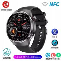 Išmanusis laikrodis RDFit GT4 PRO, juodas, su Bluetooth, cukraus lygio matuoklis, kompasas