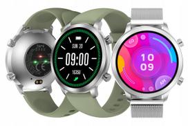 Išmanusis laikrodis Bemi Zeno, 1.43" AMOLED ekranas, 2 dirželiai, skambinimo funkcija, jutikliai, sidabrinis