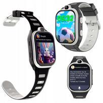 Vaikiškas išmanusis laikrodis su SIM, 4G, GPS ir kamera, juodas, Android