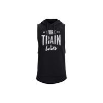 Under Armour Rival Wtw Casual Sports Fleece Sleeveless Hoodie Men hoodies Black 1370353-001 L gray