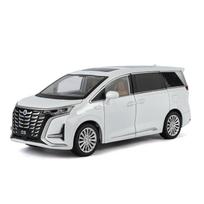 1/24 Denza D9 MPV lydinio automobilio modelis su garsu ir šviesa, atitraukiamas, vaikų žaislas, kolekcionuojamas daiktas, gimtadienio dovana balta